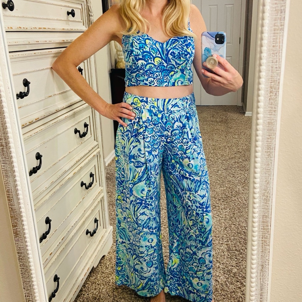 Lilly Pulitzer Lizzy 2 piece set Blue Crush